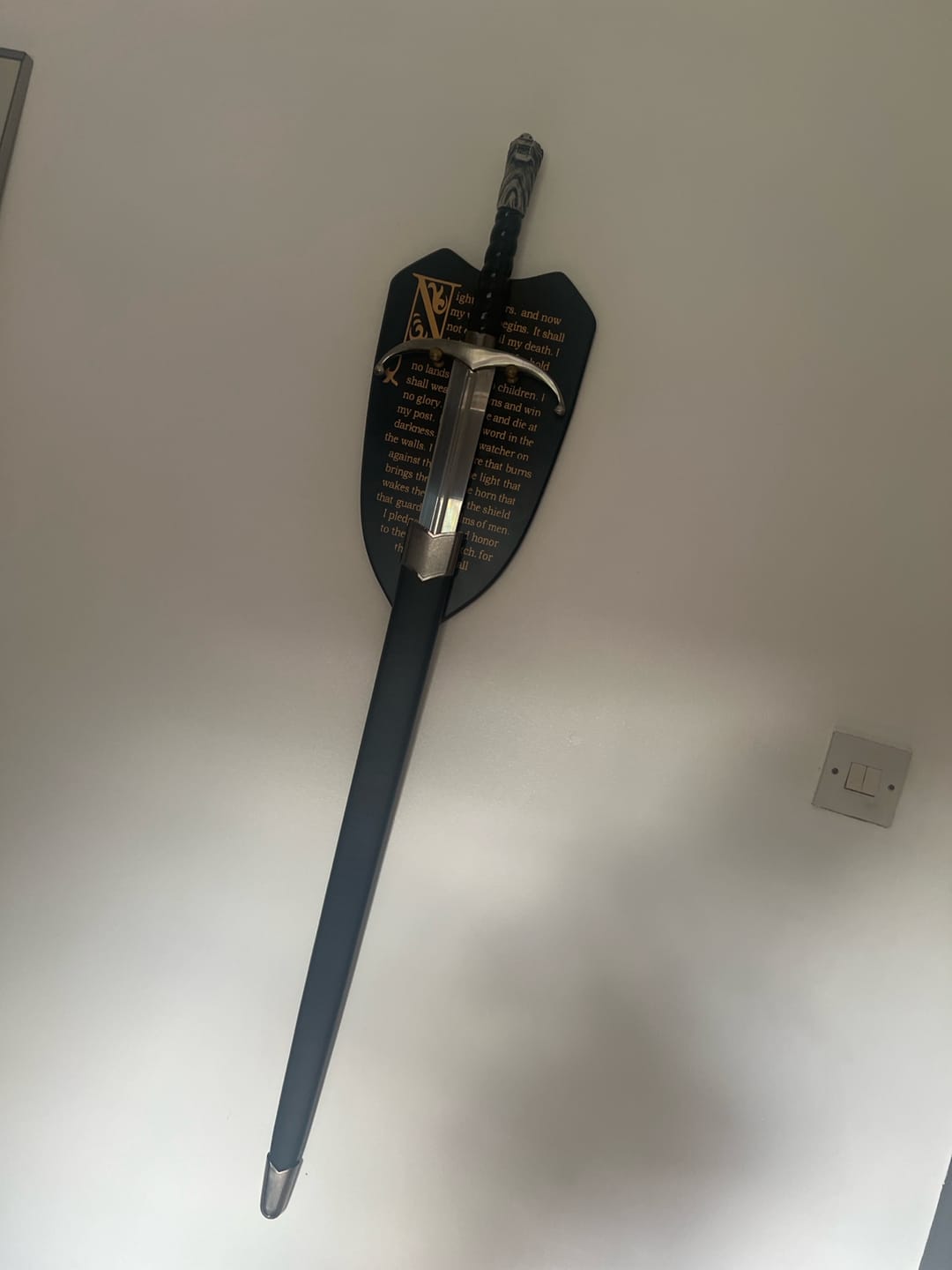 Customer photo review of The Bastard Snow - Sword Including Plaque and Scabbard