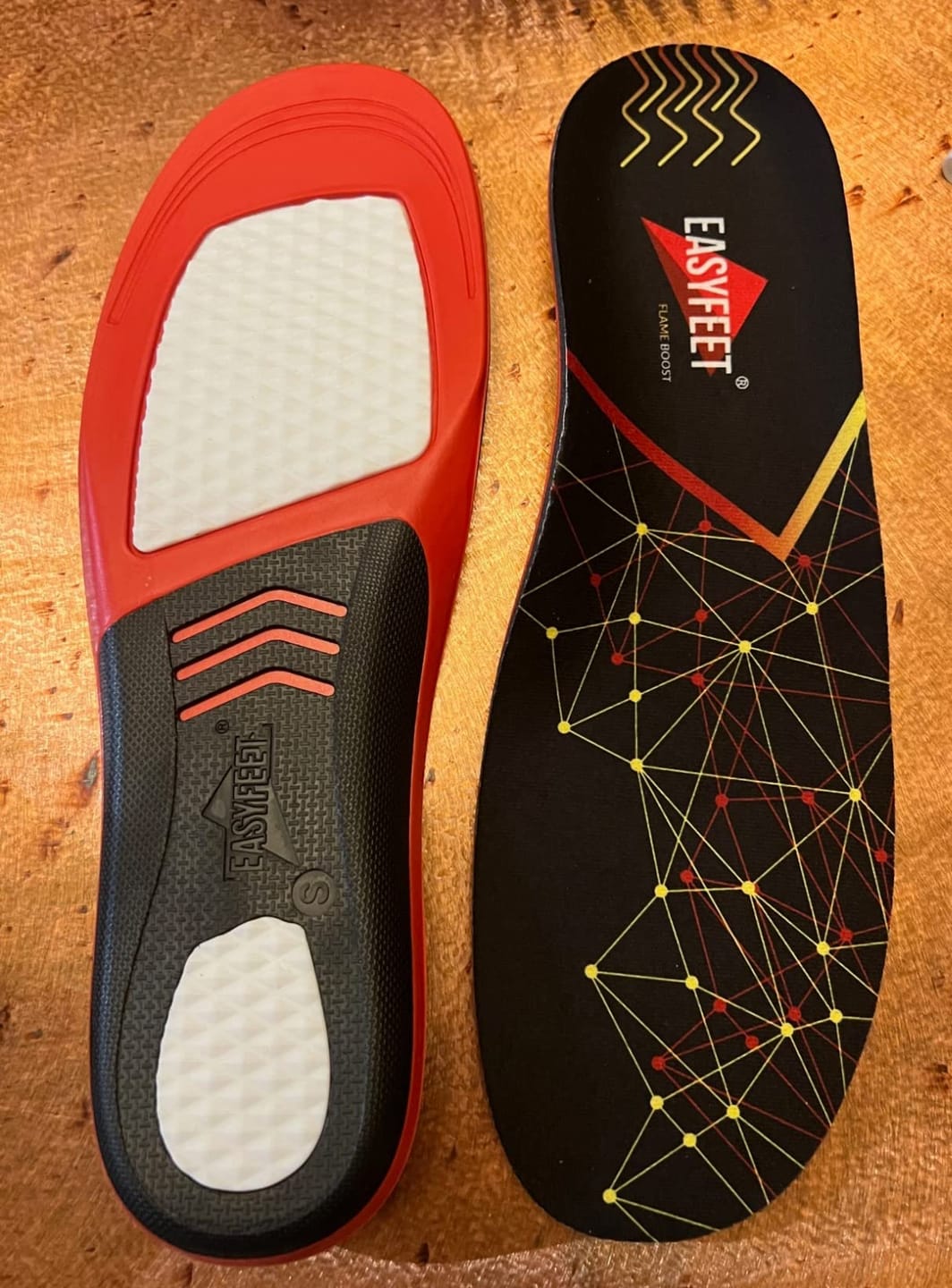 Customer photo review of EASYFEET Flame Boost - Flexible Sport Insoles for Running and Training (Low Arch)