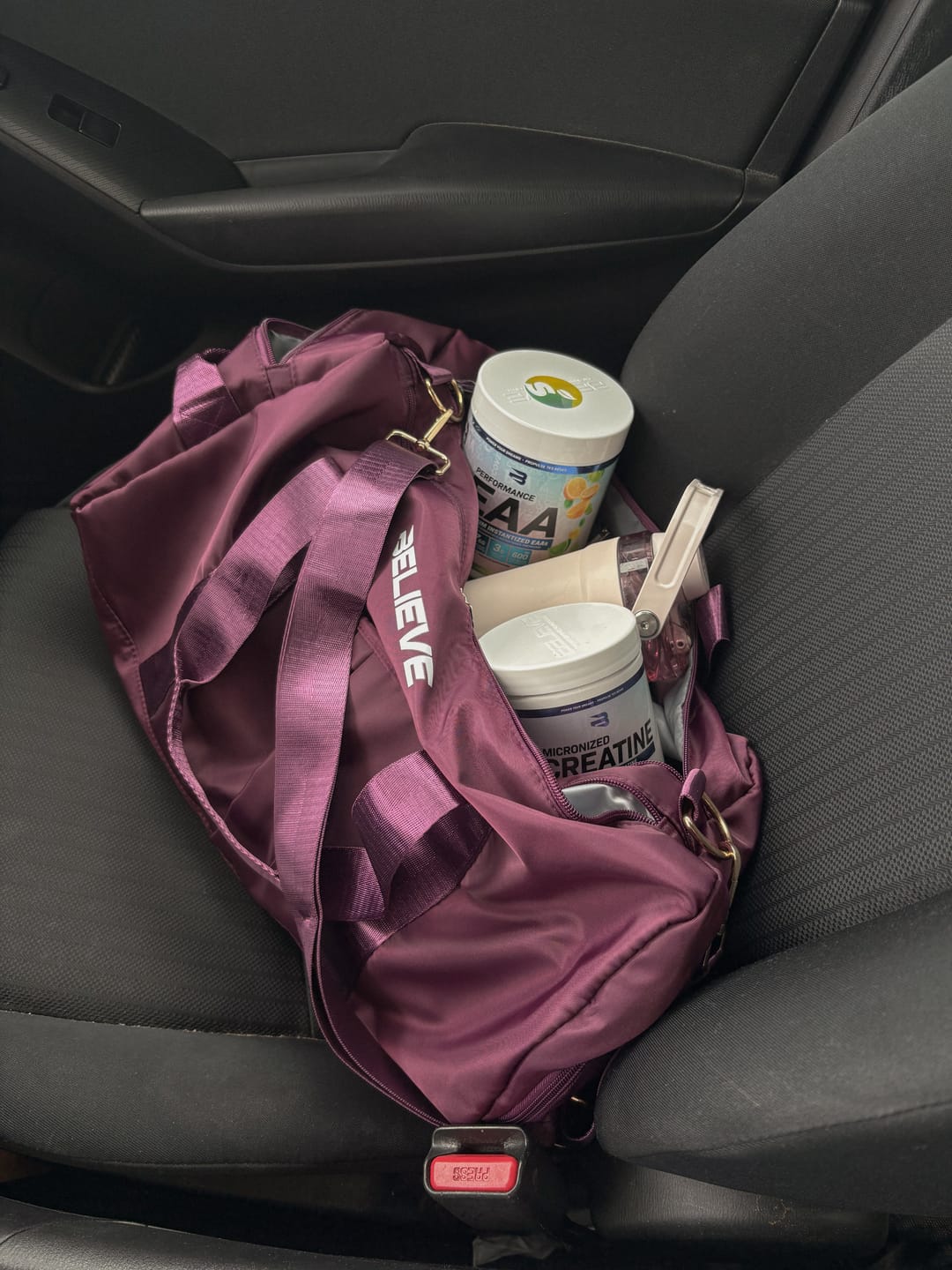Customer photo review of Believe Gym Bag