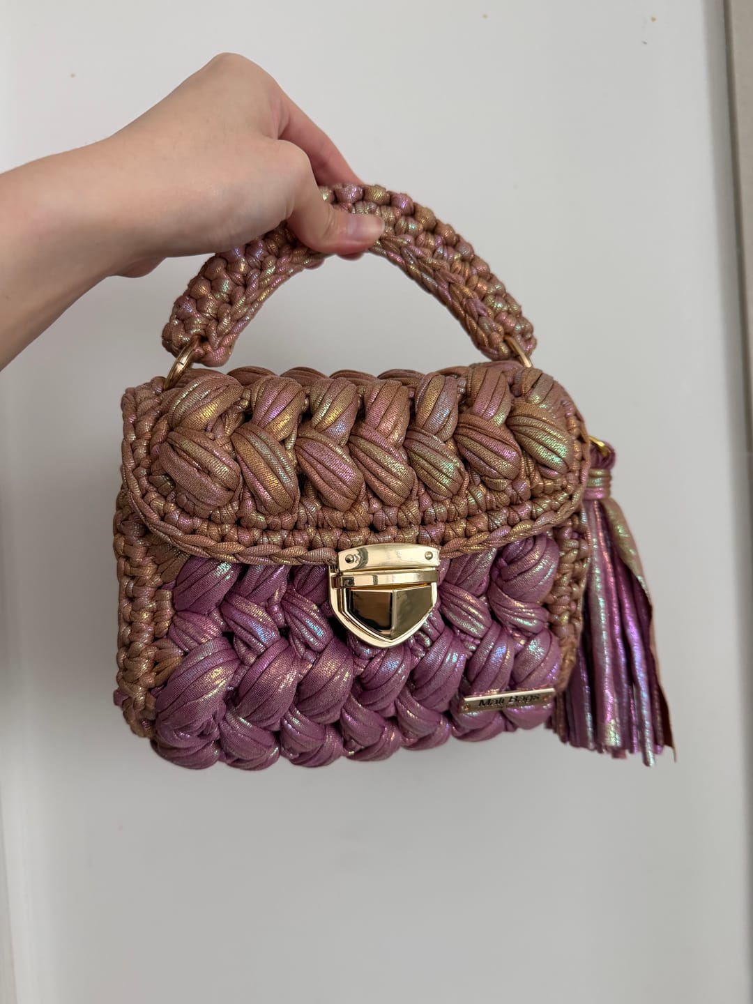 Customer photo review of Ariana mermaid puff bag