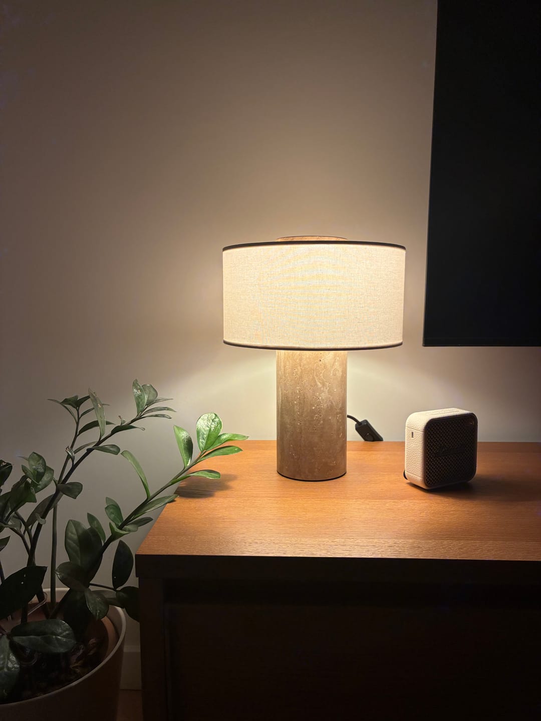 Customer photo review of Auríe Large Lamp | Travertine