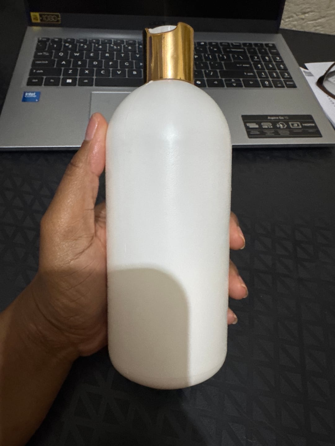 Customer photo review of 500ml HDPE Boston Bottle (24mm neck) - No Closure - White