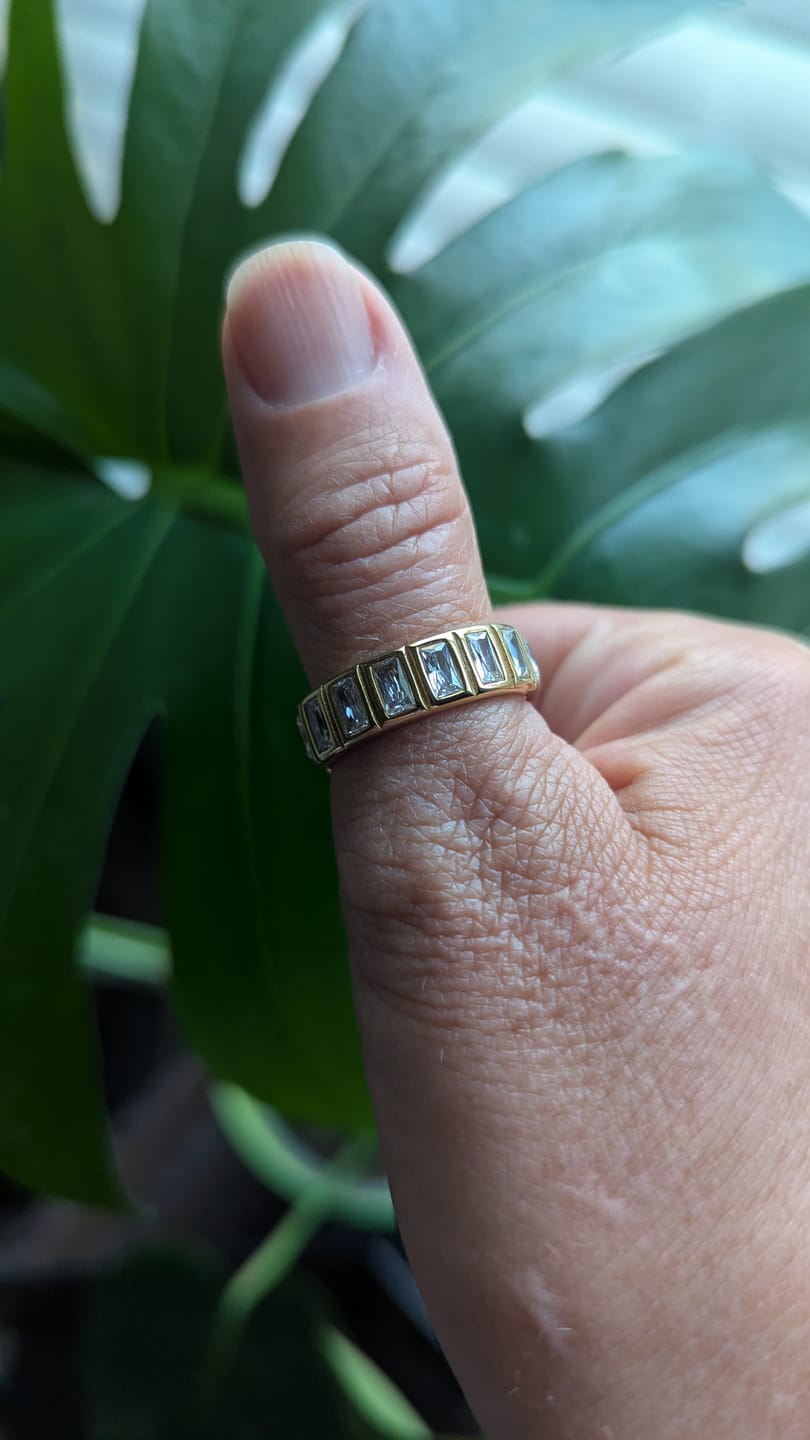 Customer photo review of Diamond Baguette Ring