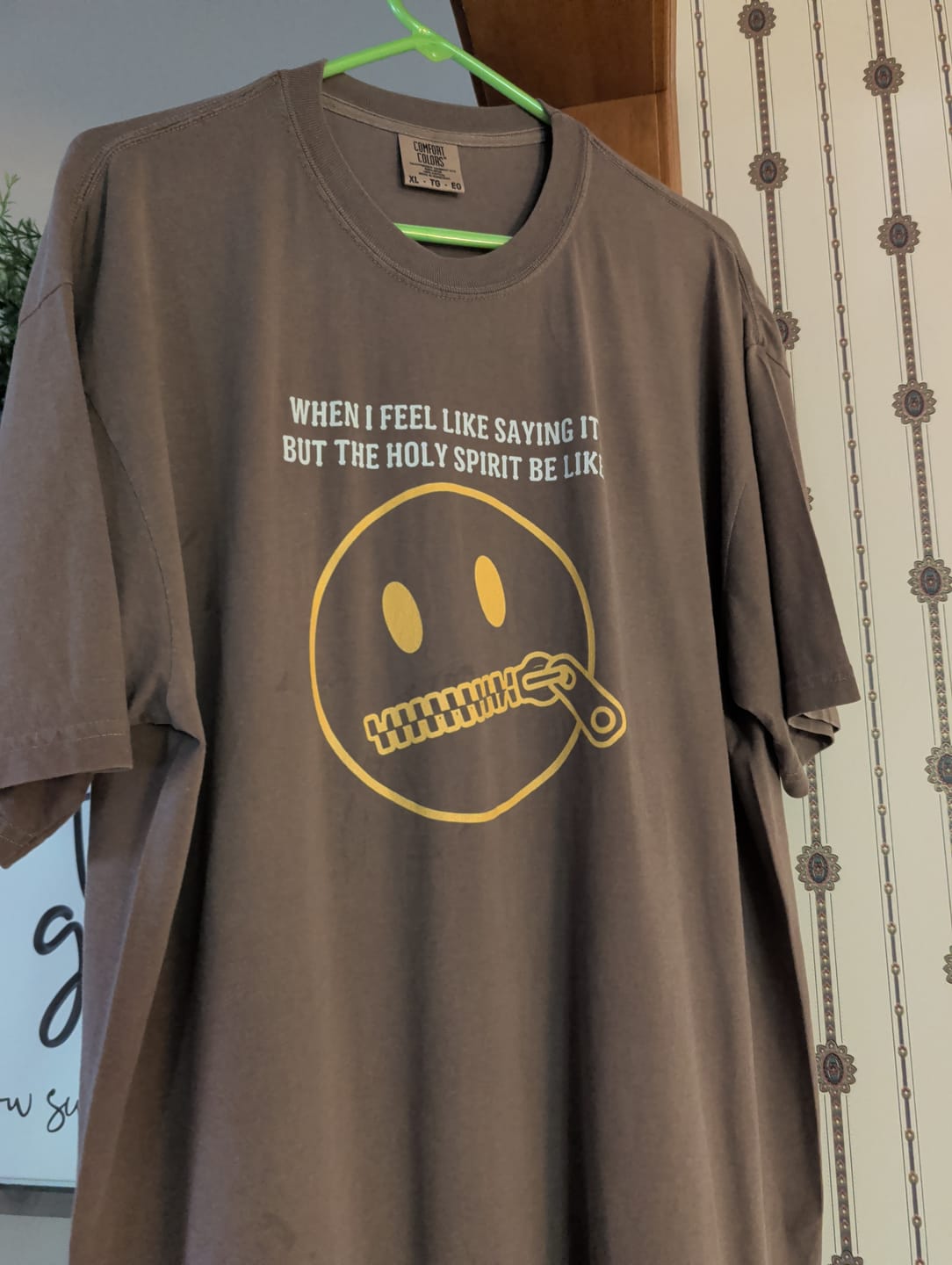 Customer photo review of Zip It T-Shirt