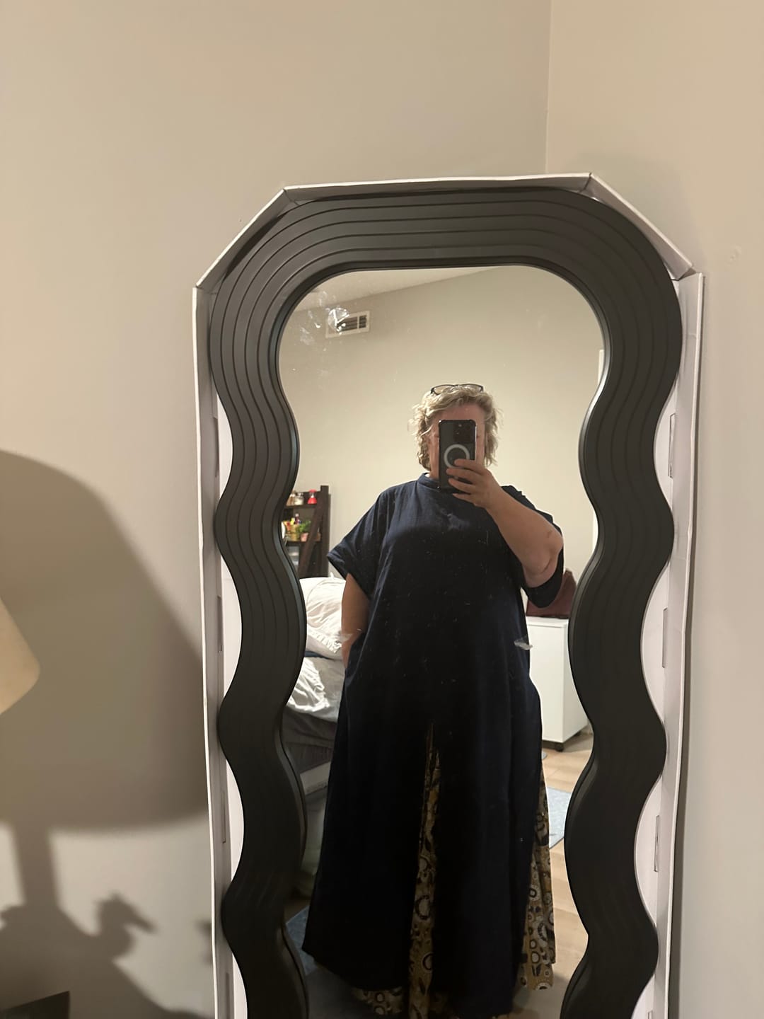 Customer photo review of Beige Yarn Dyed 100% Cotton A-Line Maxi Slit Dress