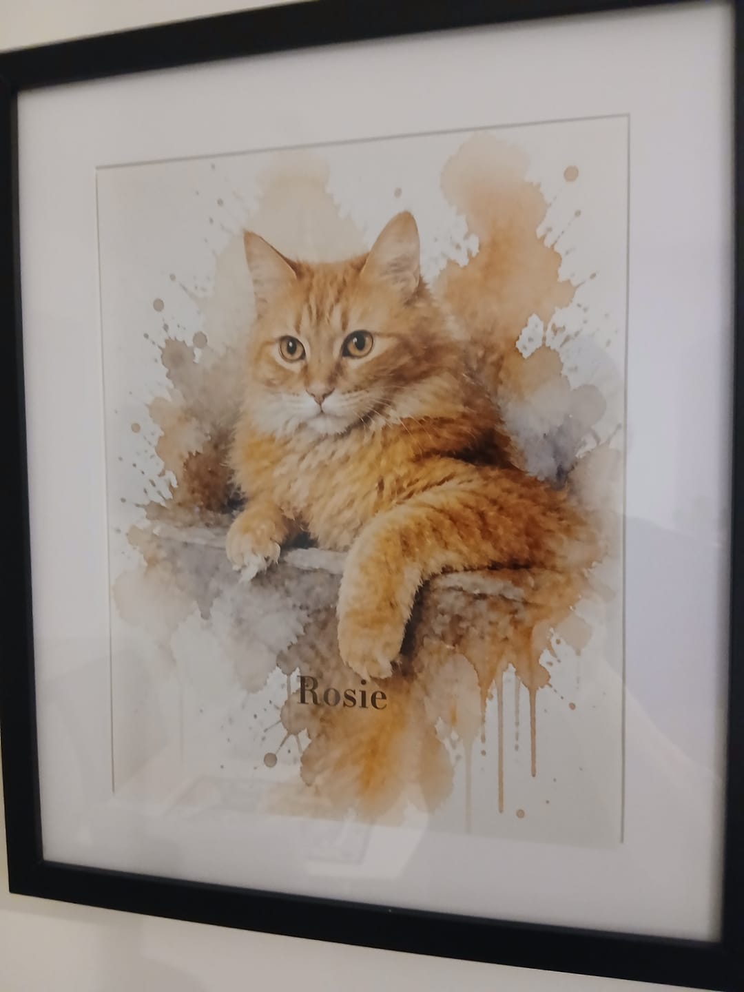 Customer photo review of Personalised Poster - Watercolour Realistic Portrait