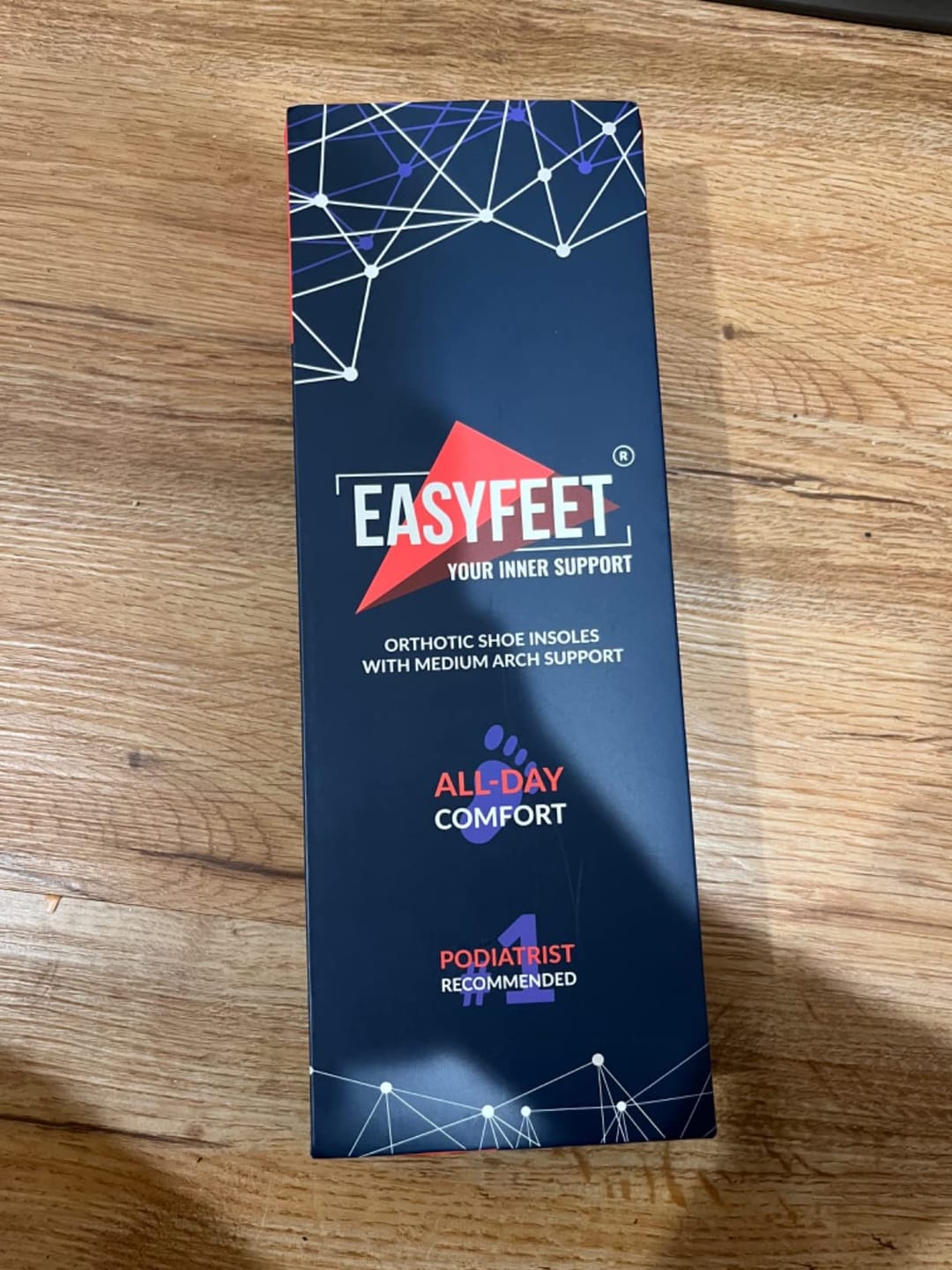 Customer photo review of EASYFEET Blue Model - Narrow Orthotic Insoles for All-Day Comfort (Medium Arch)