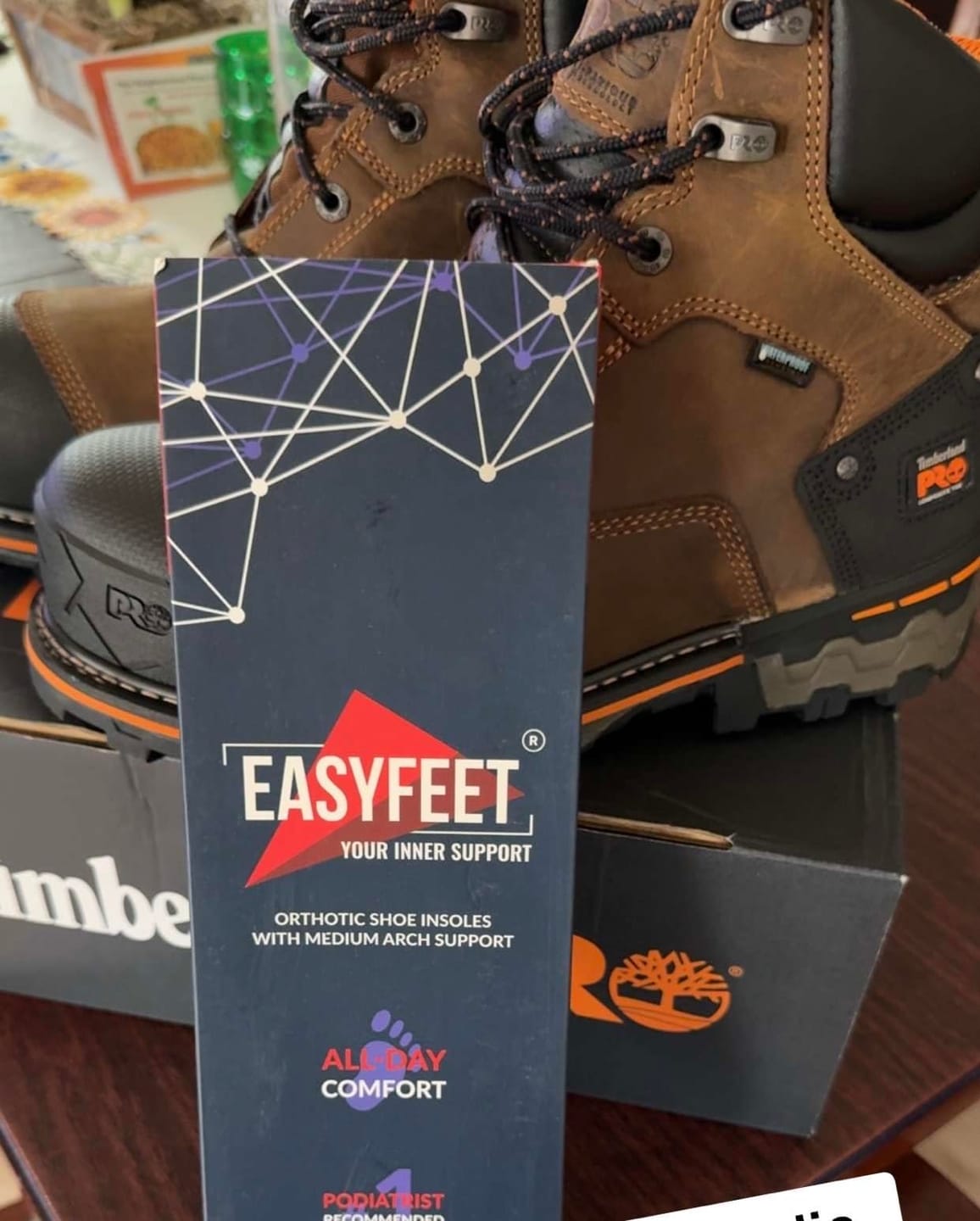 Customer photo review of EASYFEET Blue Model - Narrow Orthotic Insoles for All-Day Comfort (Medium Arch)