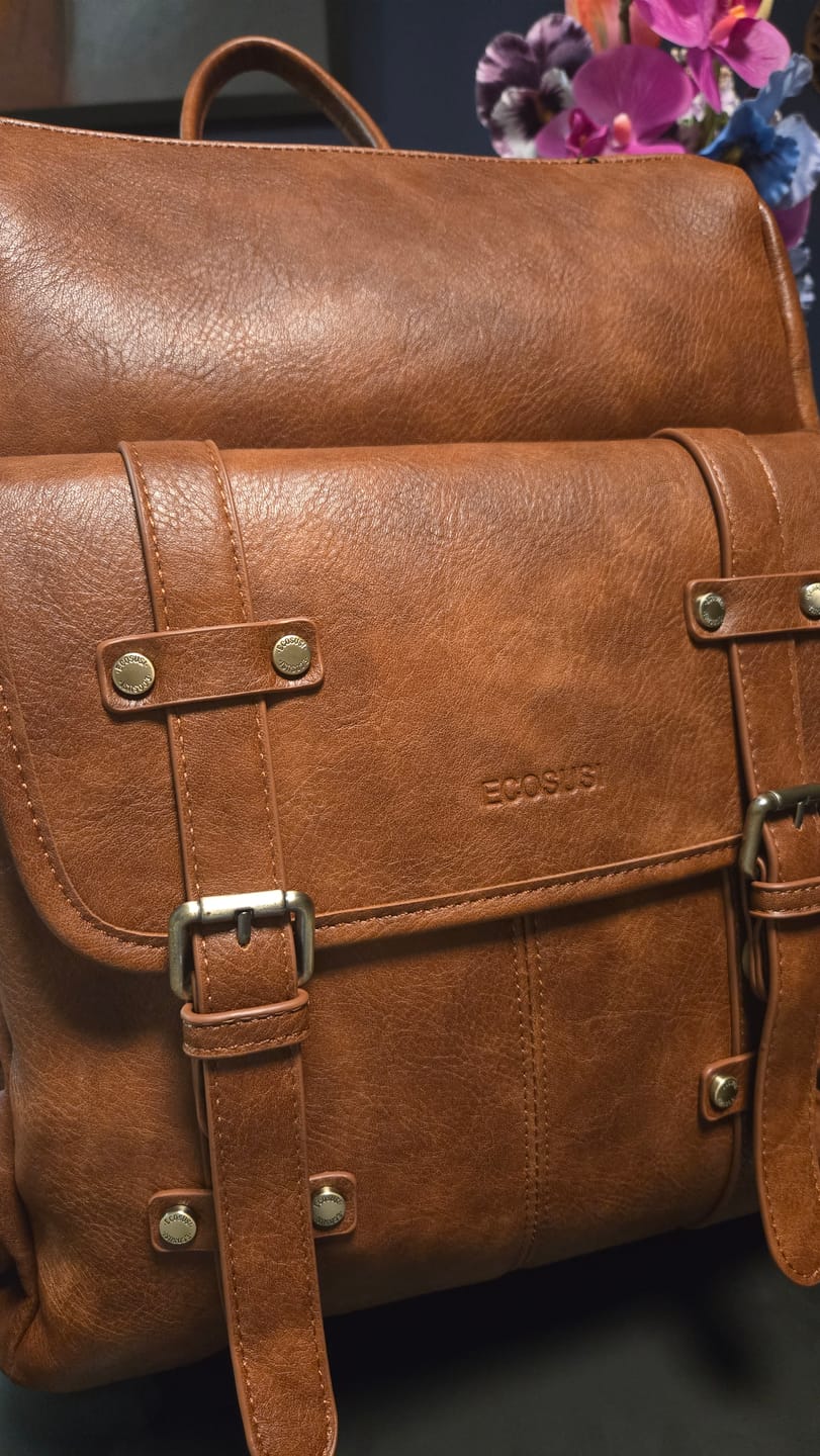 Customer photo review of Scarlett Flip Zipper Vegan 15.6-Inch Backpack