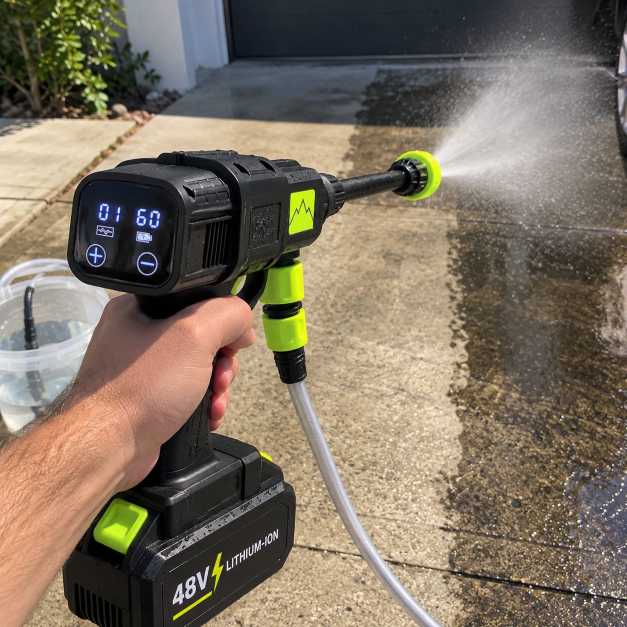 Customer photo review of Orbit Cordless Pressure Washer