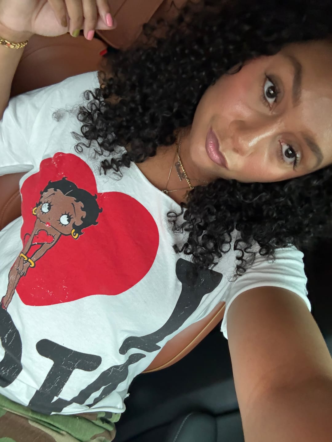 Customer photo review of I <3 NC OFF SHOULDER TEE