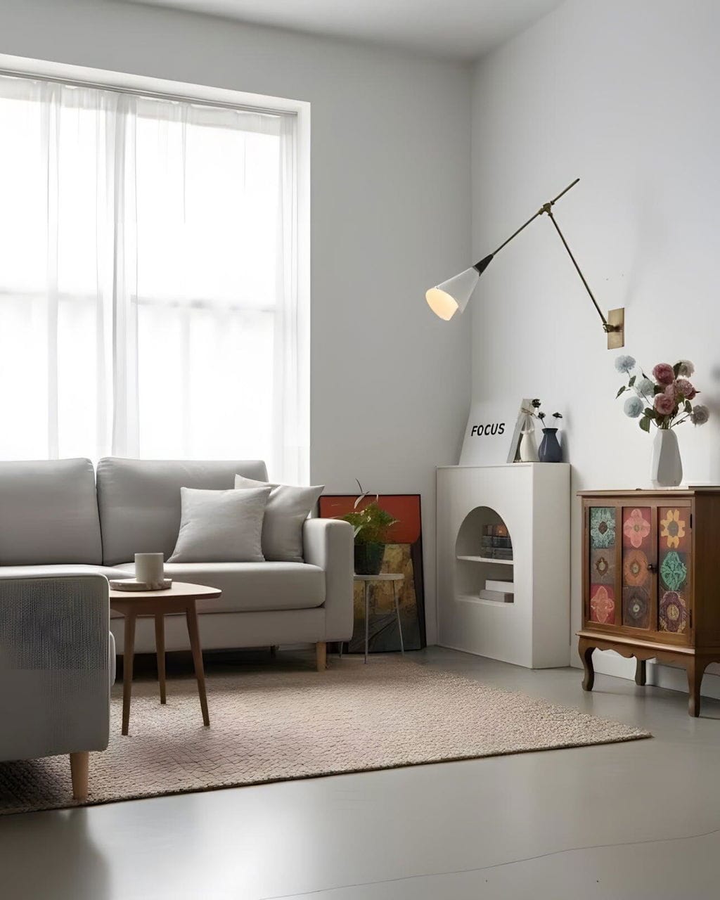 Customer photo review of Articulated Wall Light, Swivel Shade, Wall Sconce, 74 cm Long