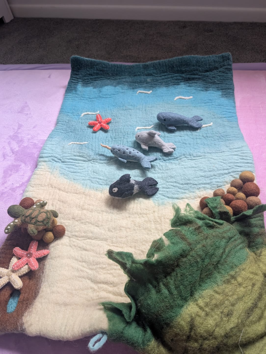 Customer photo review of Large Sea and Rockpool Play Mat Playscape