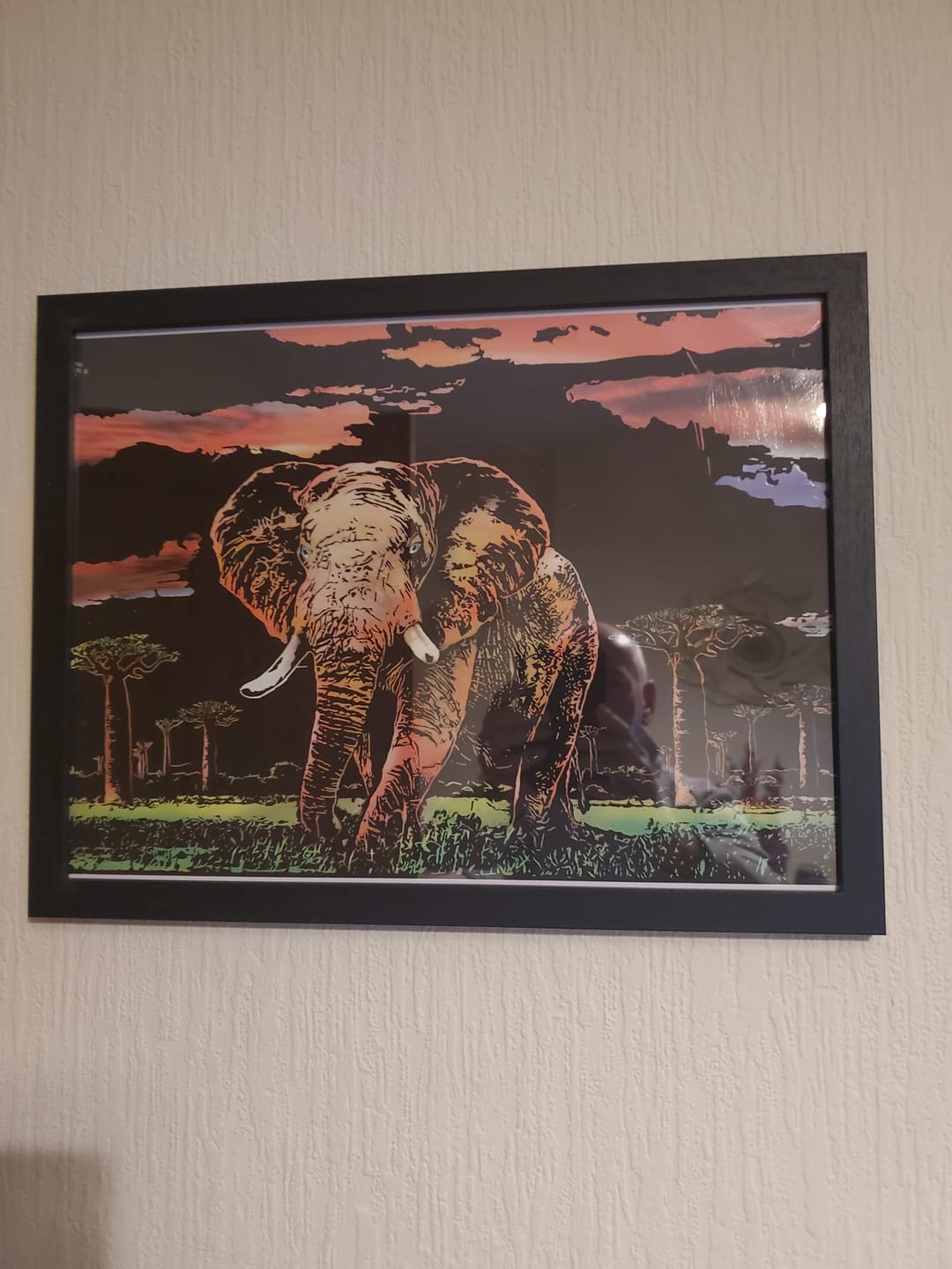 Customer photo review of Peinture à gratter - Éléphant