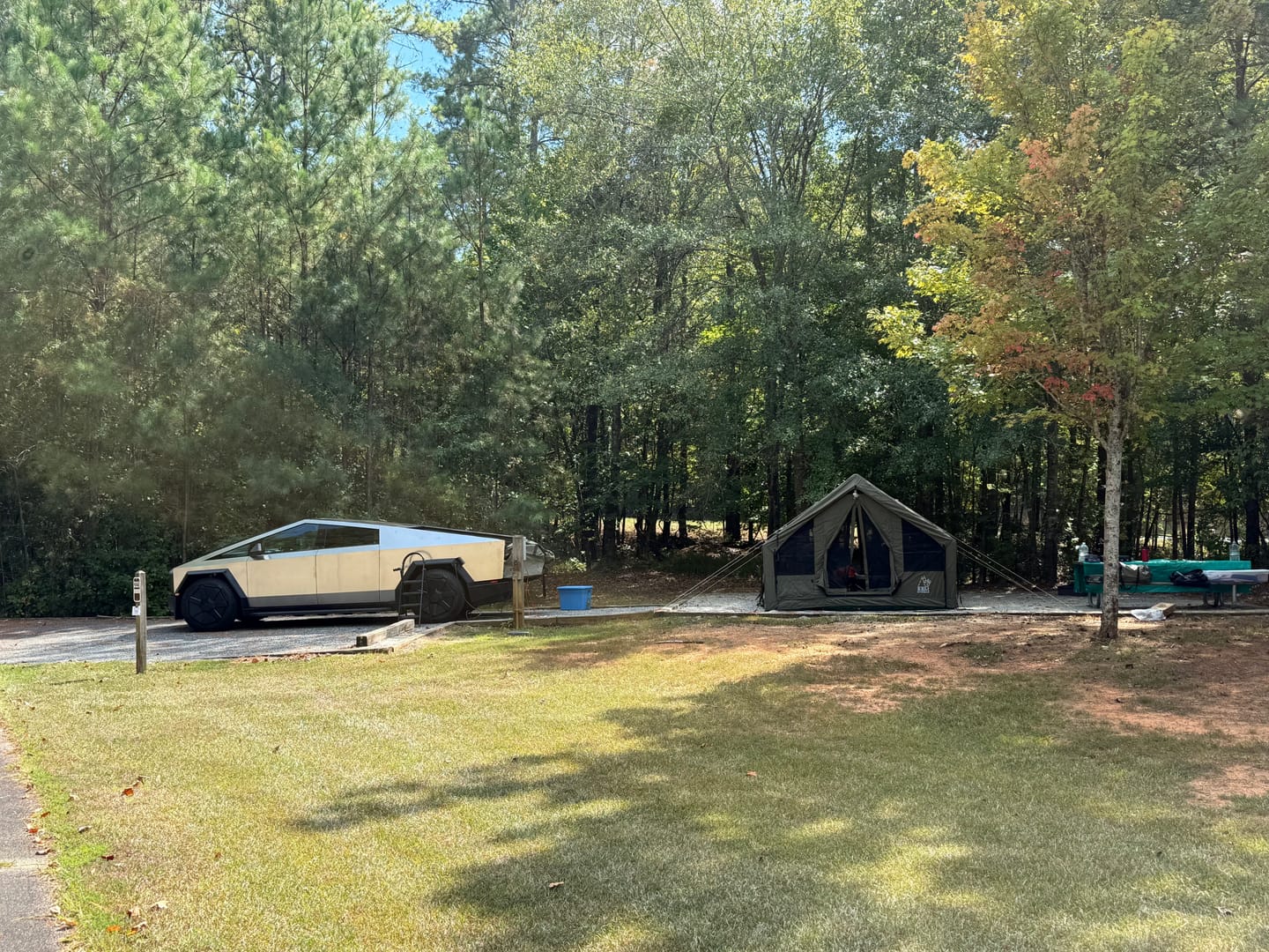Customer photo review of RBM Panda Large Forest Green Inflatable Hot Tent with Stove Jack, 2-6 People