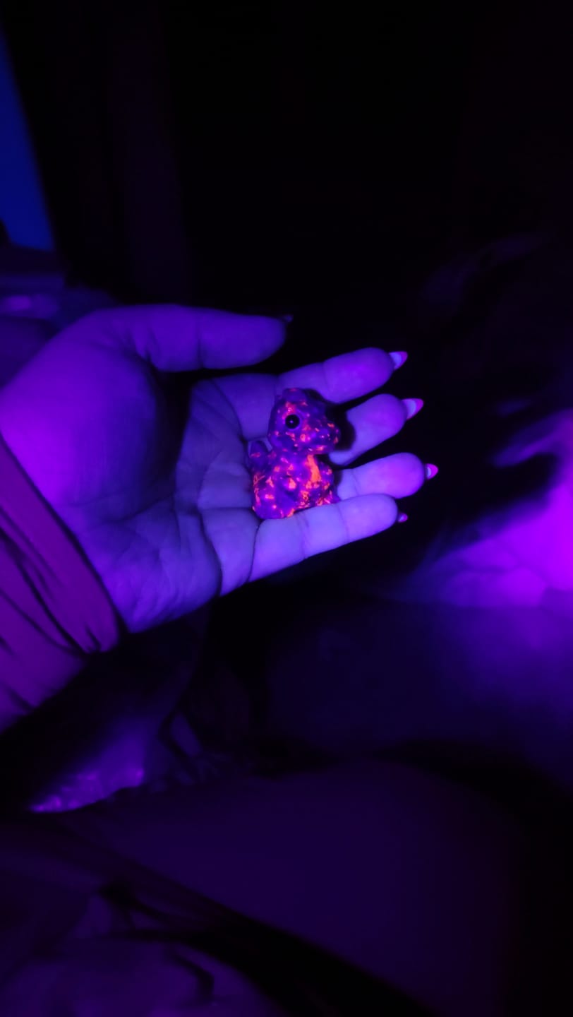 Customer photo review of Natural Crystal Carving Mini Dinosaur