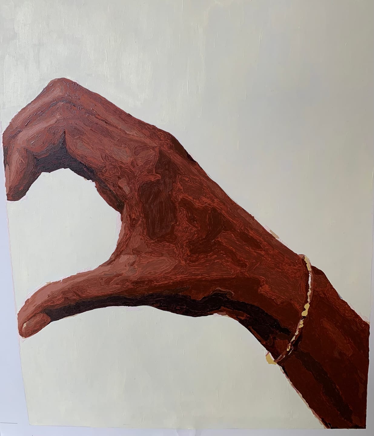Customer photo review of Black Female Loving Hand | Paint by Number