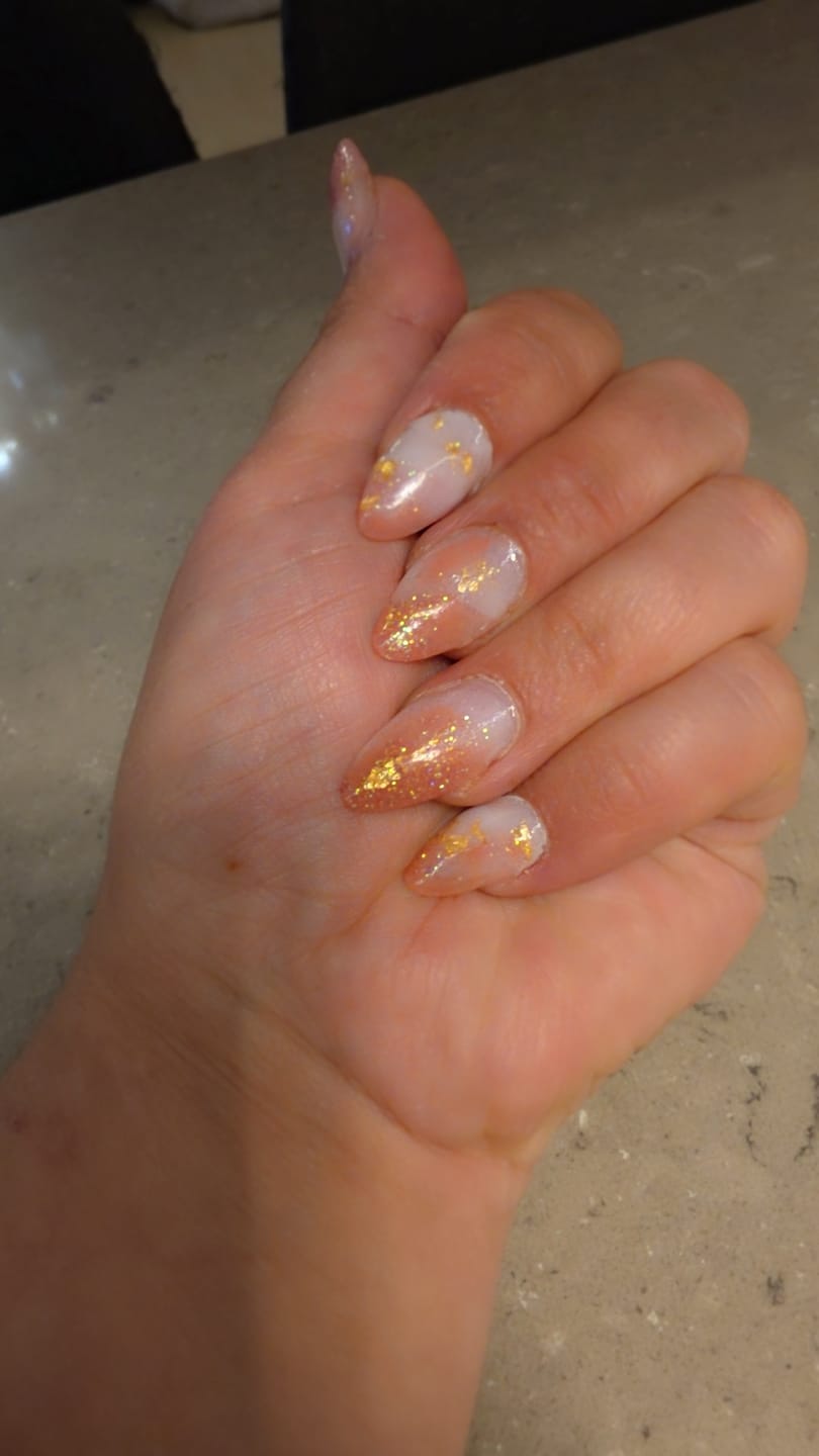 Customer photo review of Milky White Dipping Powder