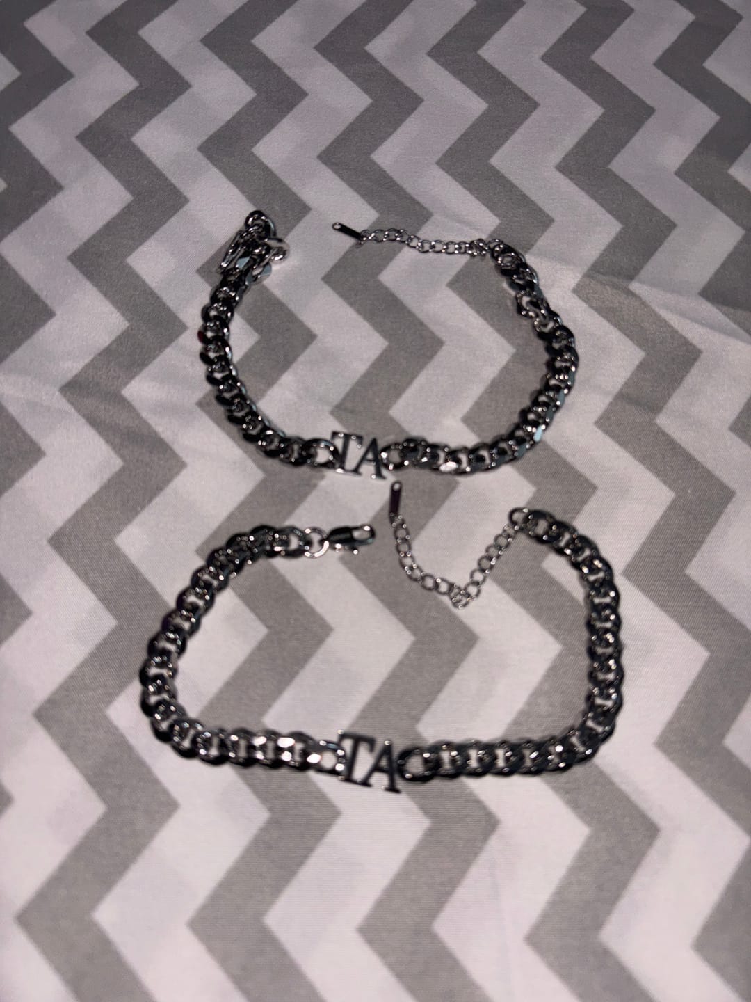 Customer photo review of Flower Initial Necklace w/ Clip Chain