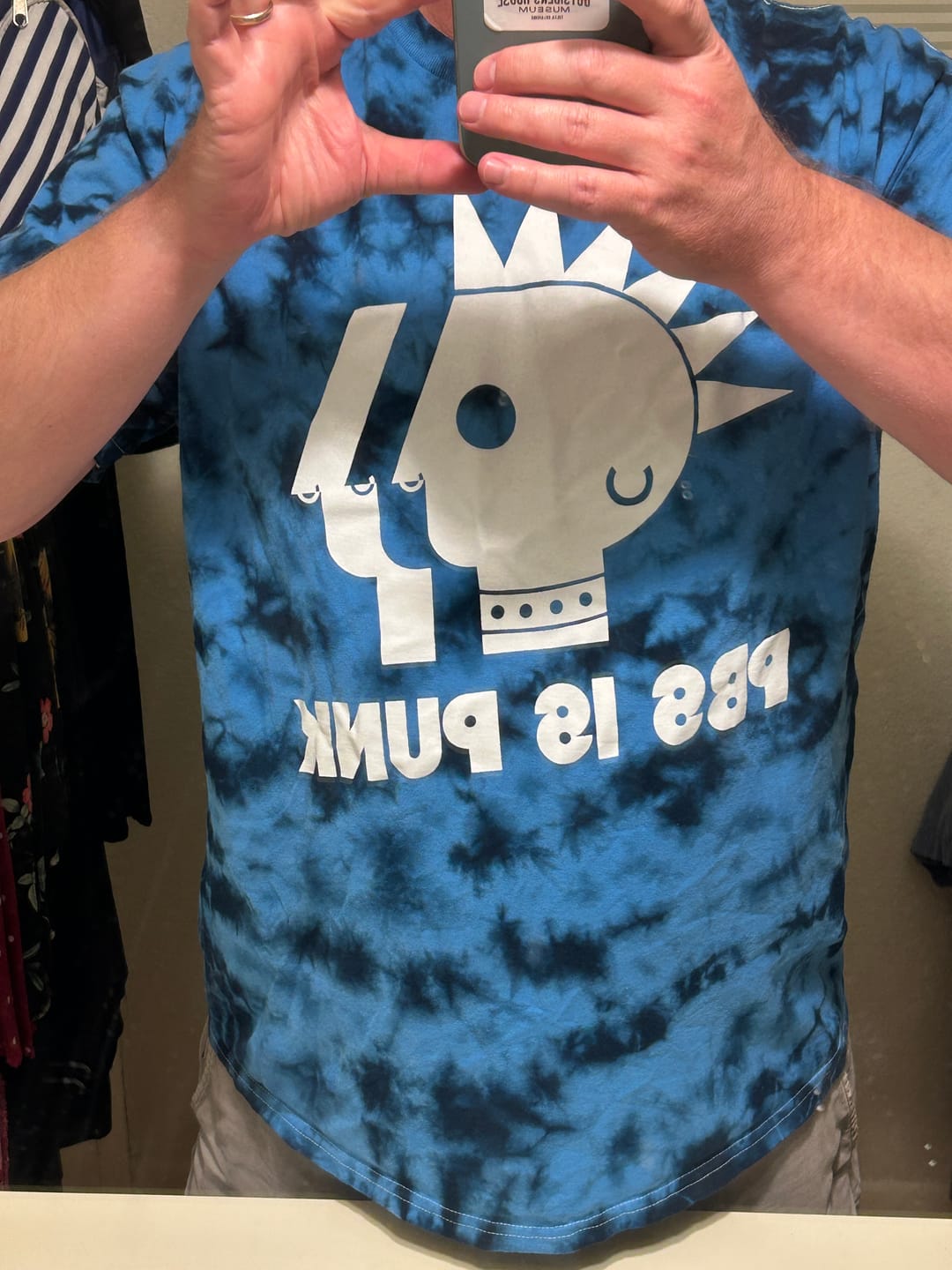 Customer photo review of PBS is Punk Tie-Dye Tee