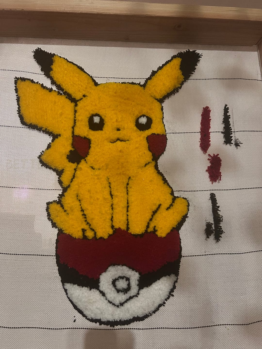 Customer photo review of Primary Tufting Cloth (Pre-Cut)
