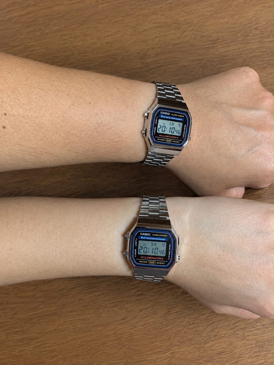 Customer photo review of Reloj Casio Vintage A168WA-1W Electroluminescence Plateado
