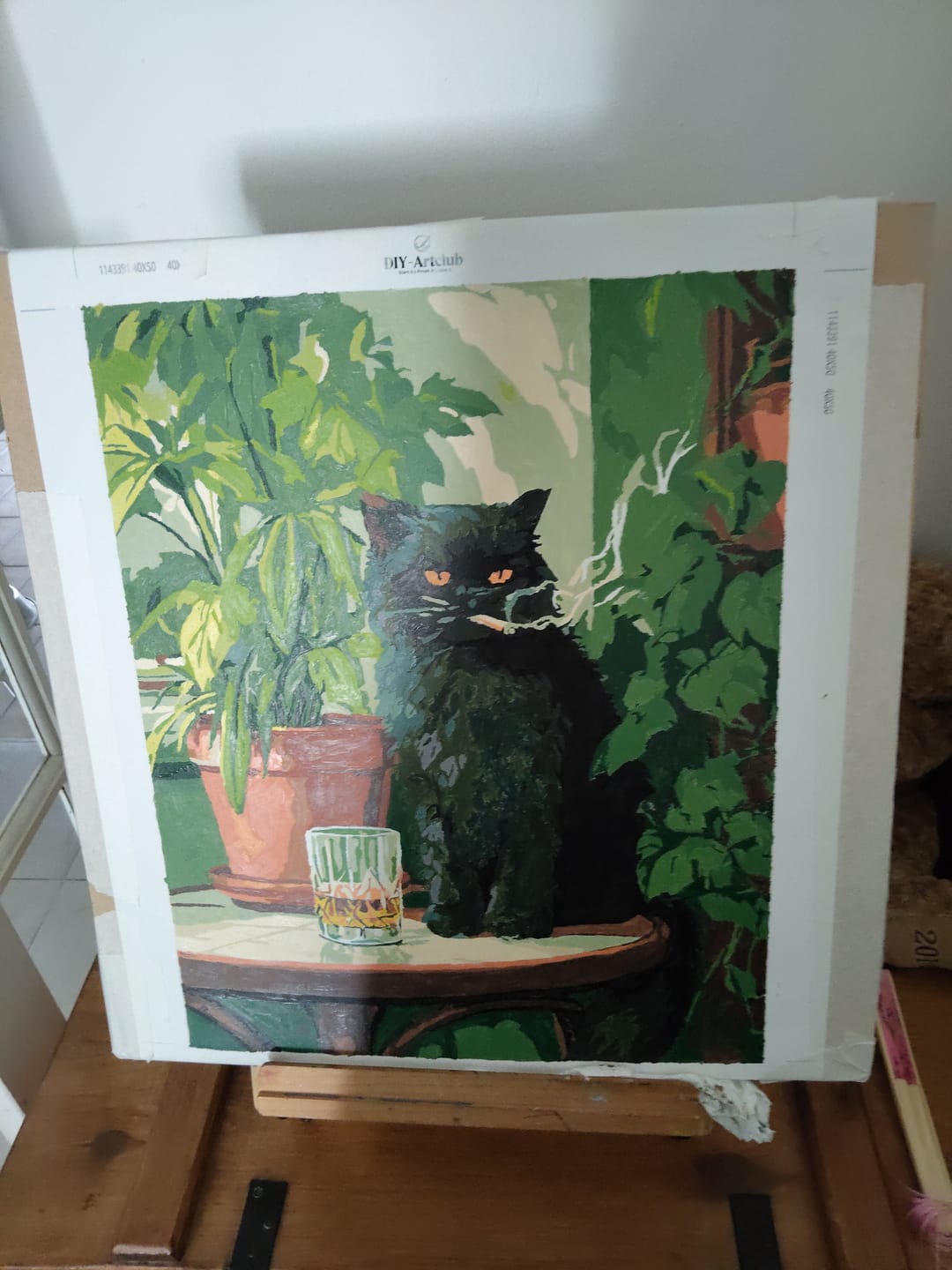 Customer photo review of Grumpy cat | Paint by Number