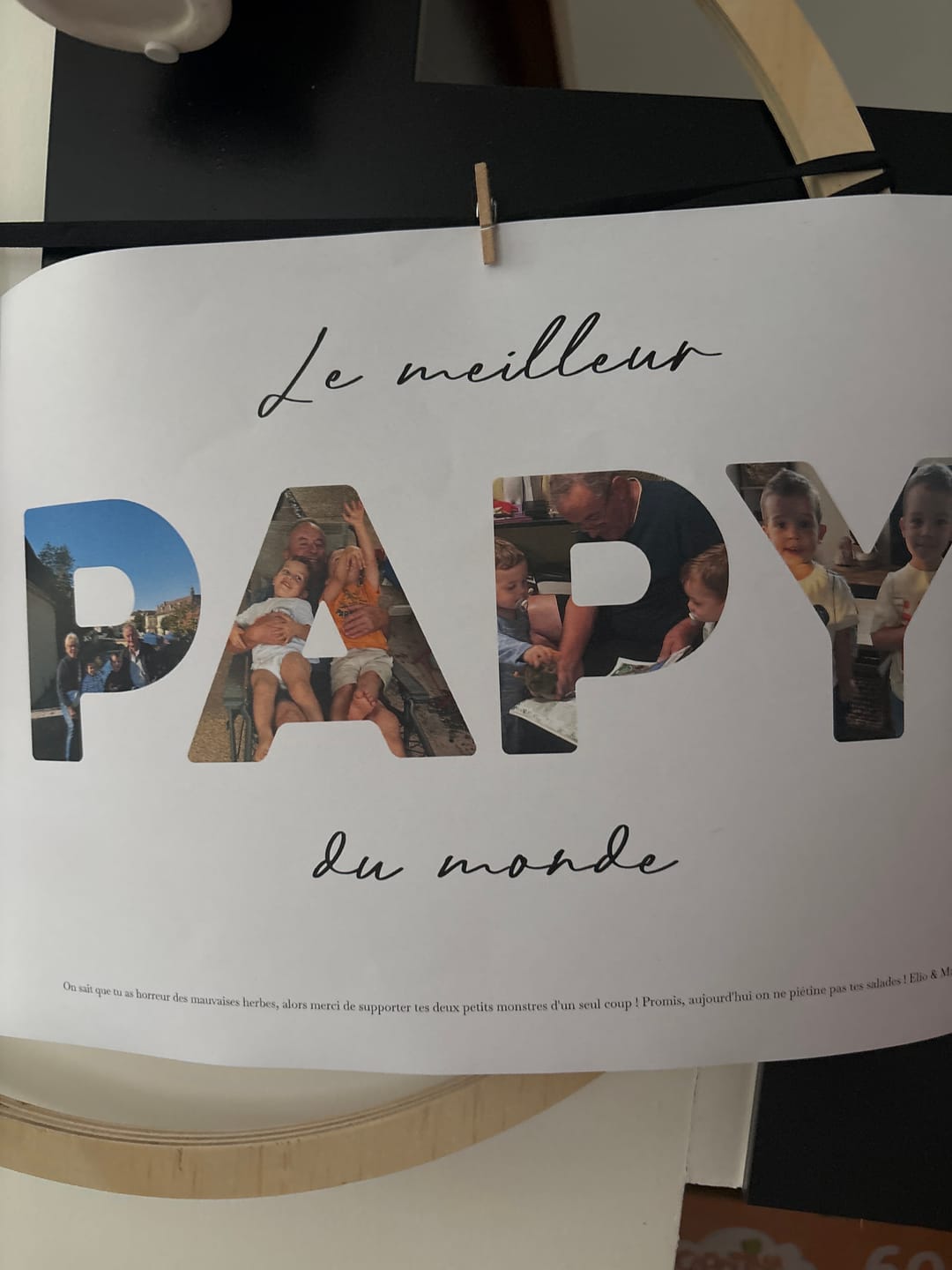 Customer photo review of Affiche personnalisée pour Papy