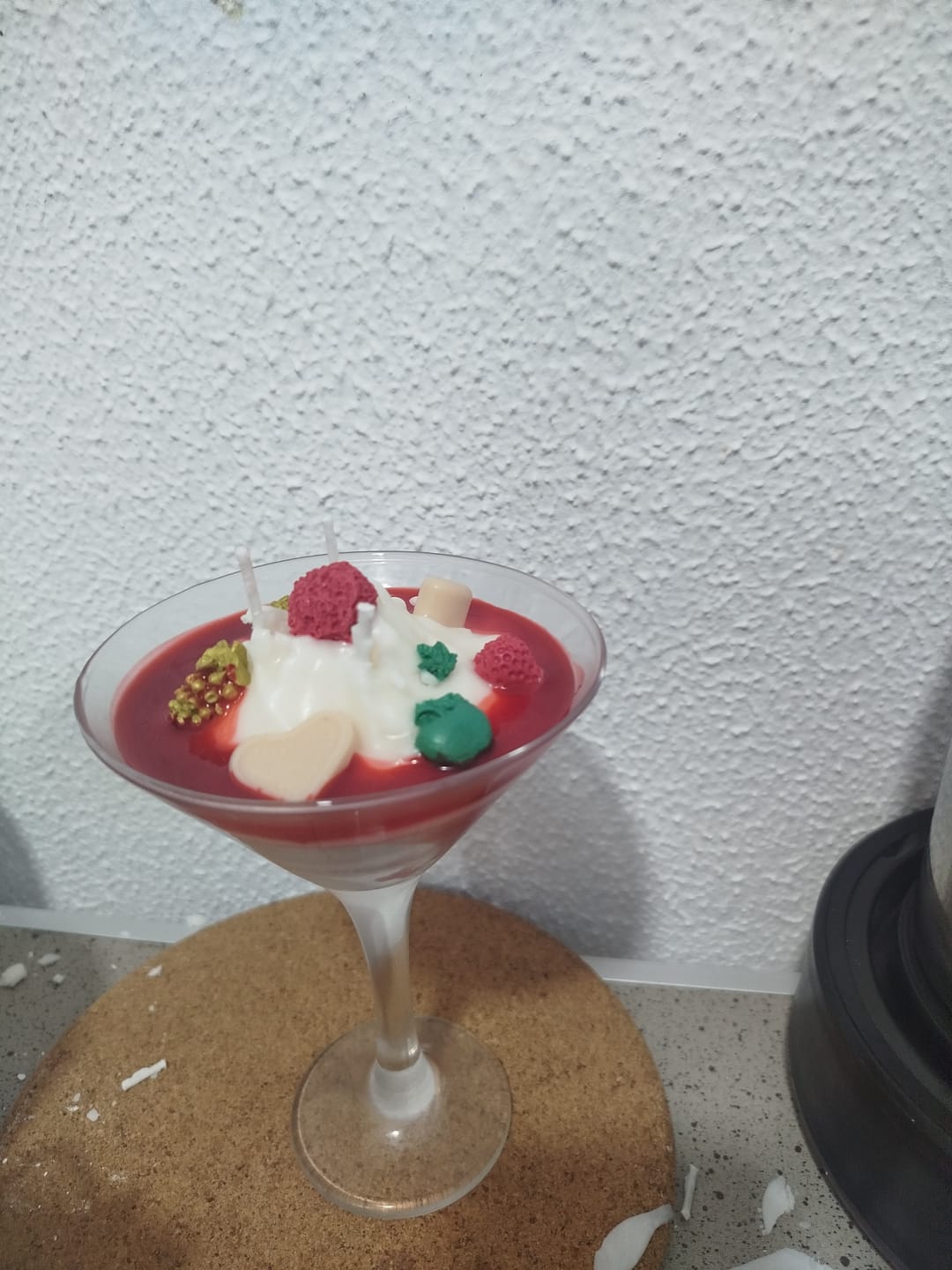 Customer photo review of Colorante líquido para velas ROJO PRIMARIO
