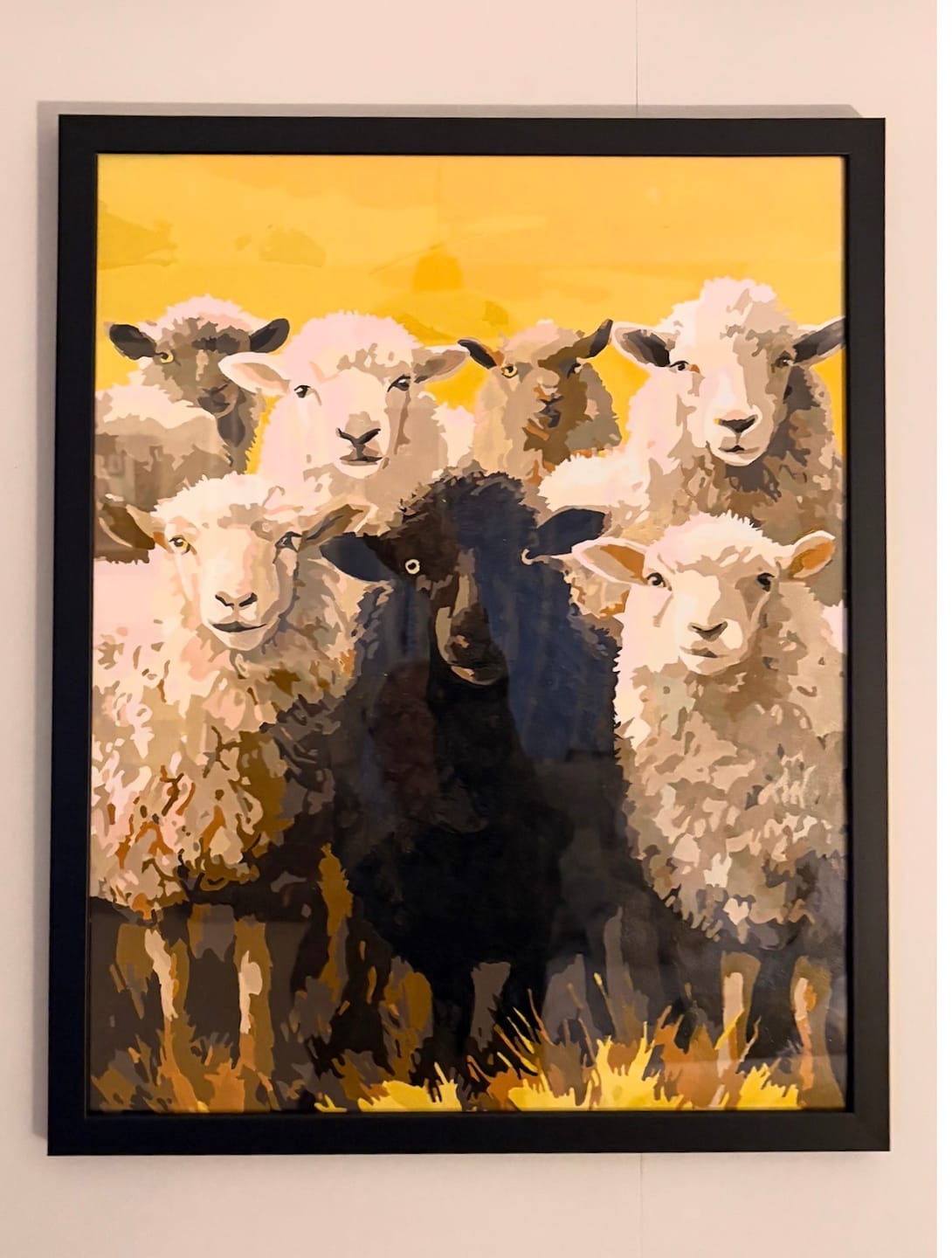 Customer photo review of Black Sheep | Paint by Number