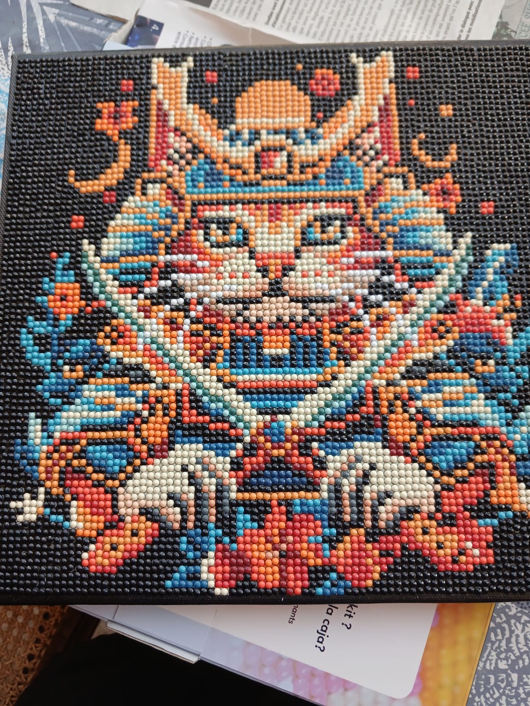 Customer photo review of Mini Diamond Painting 25x25cm - Chat Samouraï
