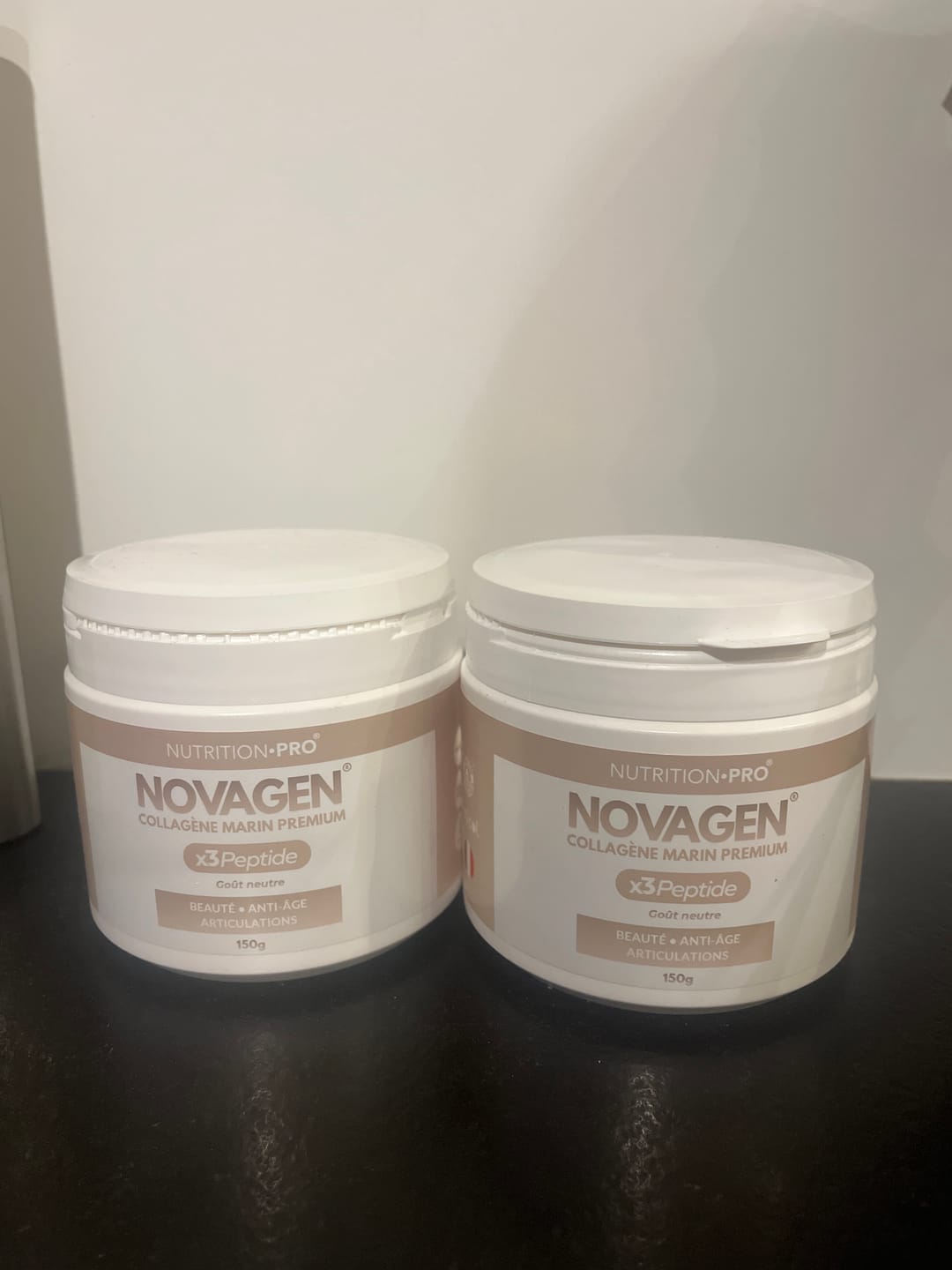 Customer photo review of NOVAGEN® • COLLAGÈNE MARIN PREMIUM (TRIPEPTIDE)