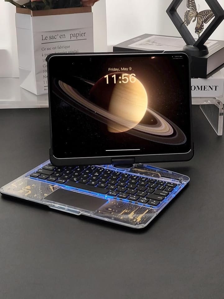 Customer photo review of Y2K Style Rotating iPad Keyboard Case