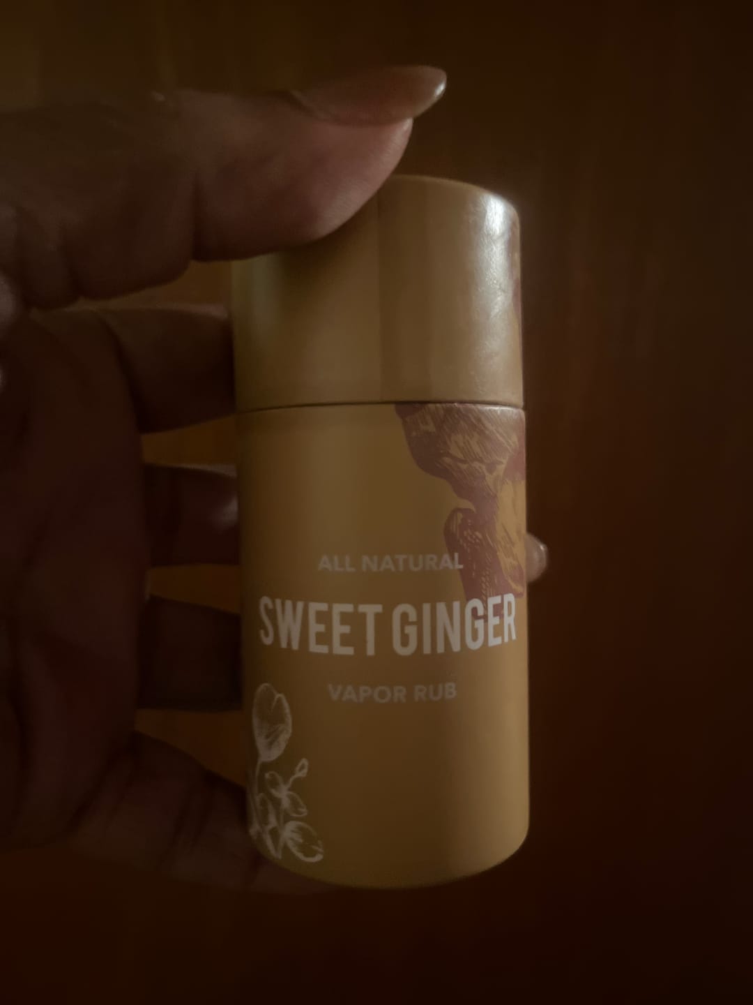 Customer photo review of Sweet Ginger Vapor Rub Stick