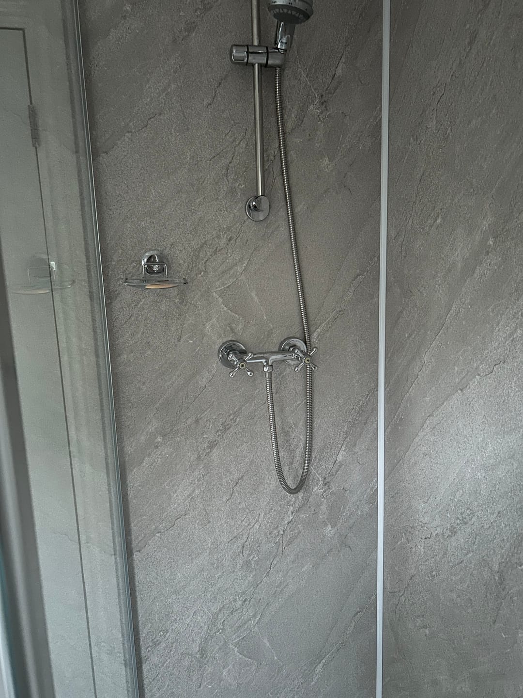 Customer photo review of 10mm Natural Marble Matt Shower Panel 1M x 2.4M