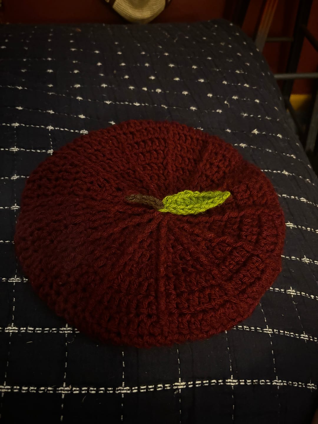 Customer photo review of Crochet Lemon Beret Pattern
