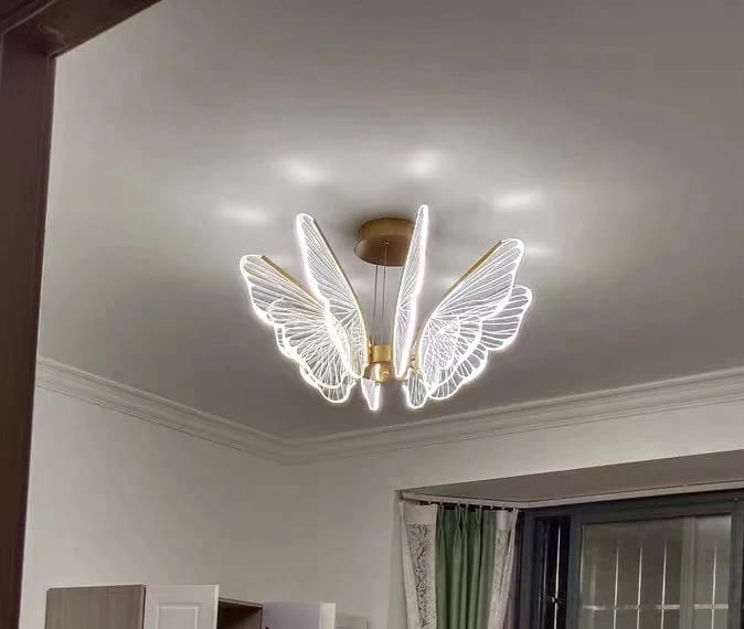 Customer photo review of Gold Chandelier, Iron Frame, Transparent Acrylic Shades