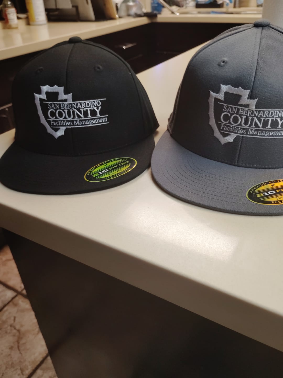 Customer photo review of Flexfit 210 Flat Bill Cap. C808