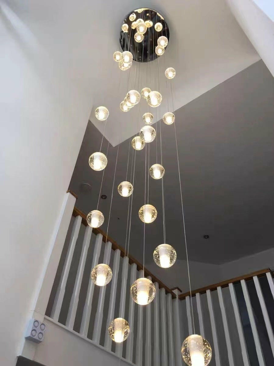 Customer photo review of Crystal Ball Pendant Light, Chrome Fittings, 150 cm Drop Cable