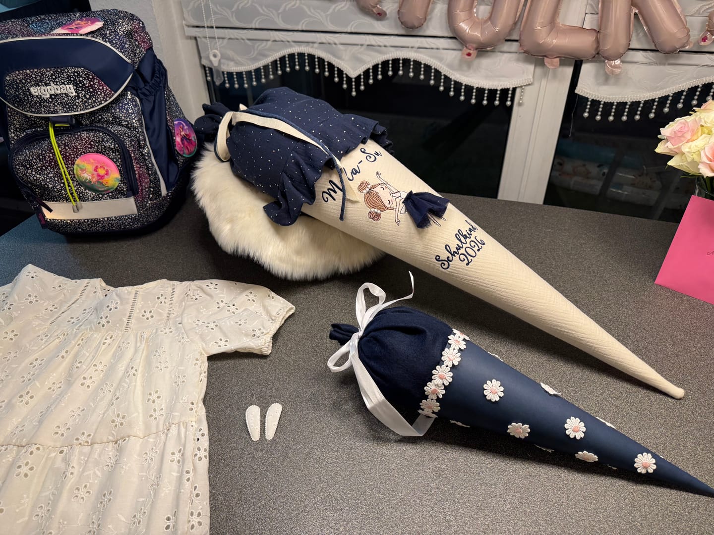 Customer photo review of Schultüte Musselin nach Wunsch | freie Farbwahl | individuelles Motiv