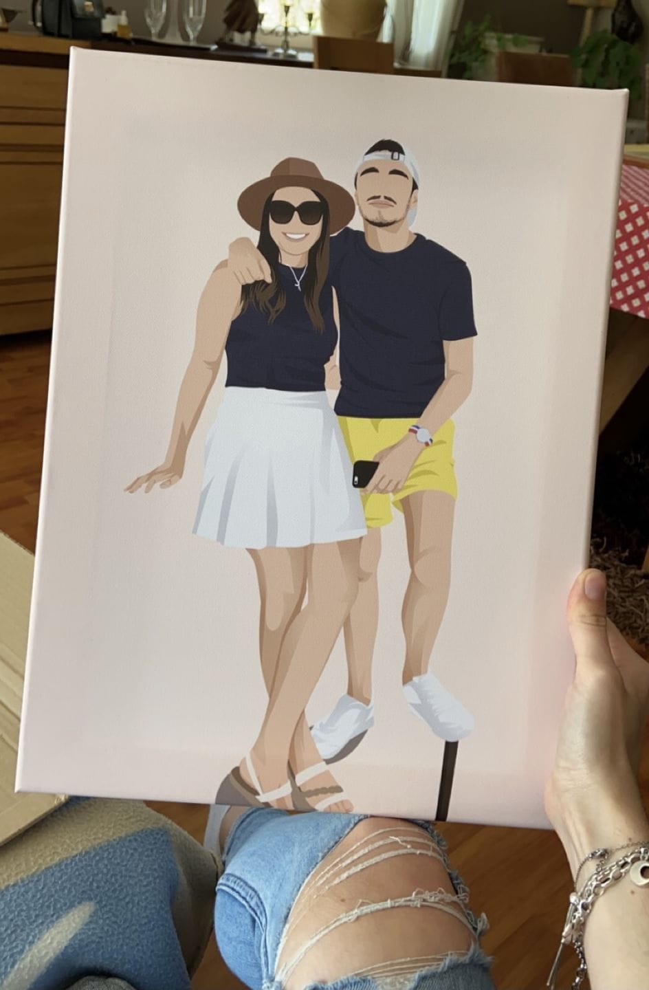 Customer photo review of Portrait Minimaliste (Sur Toile)