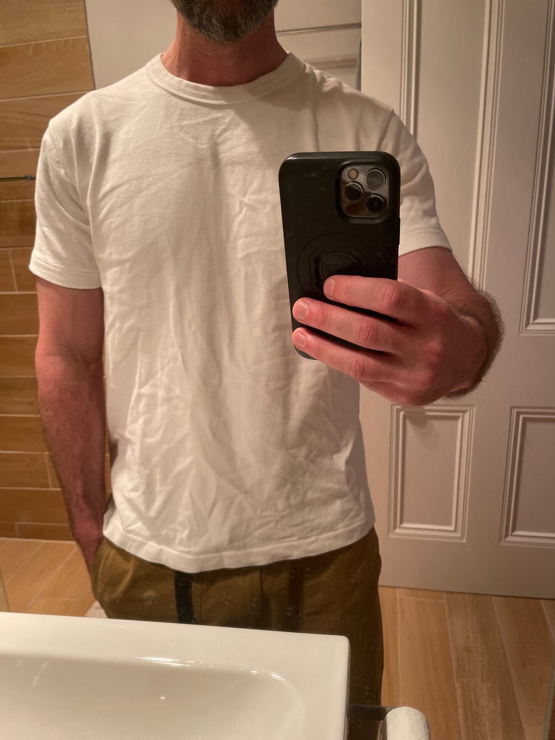 Customer photo review of Loopwheel Tubular Athletic T-Shirt - White
