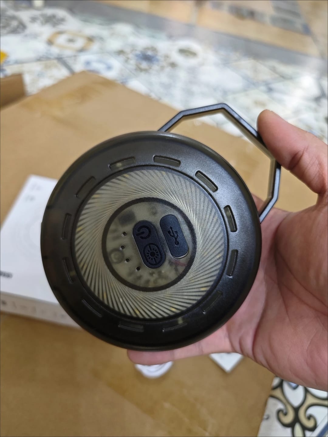Customer photo review of Rechargeable Camping Ambient Light with Type-C Charging and 6 Modes
