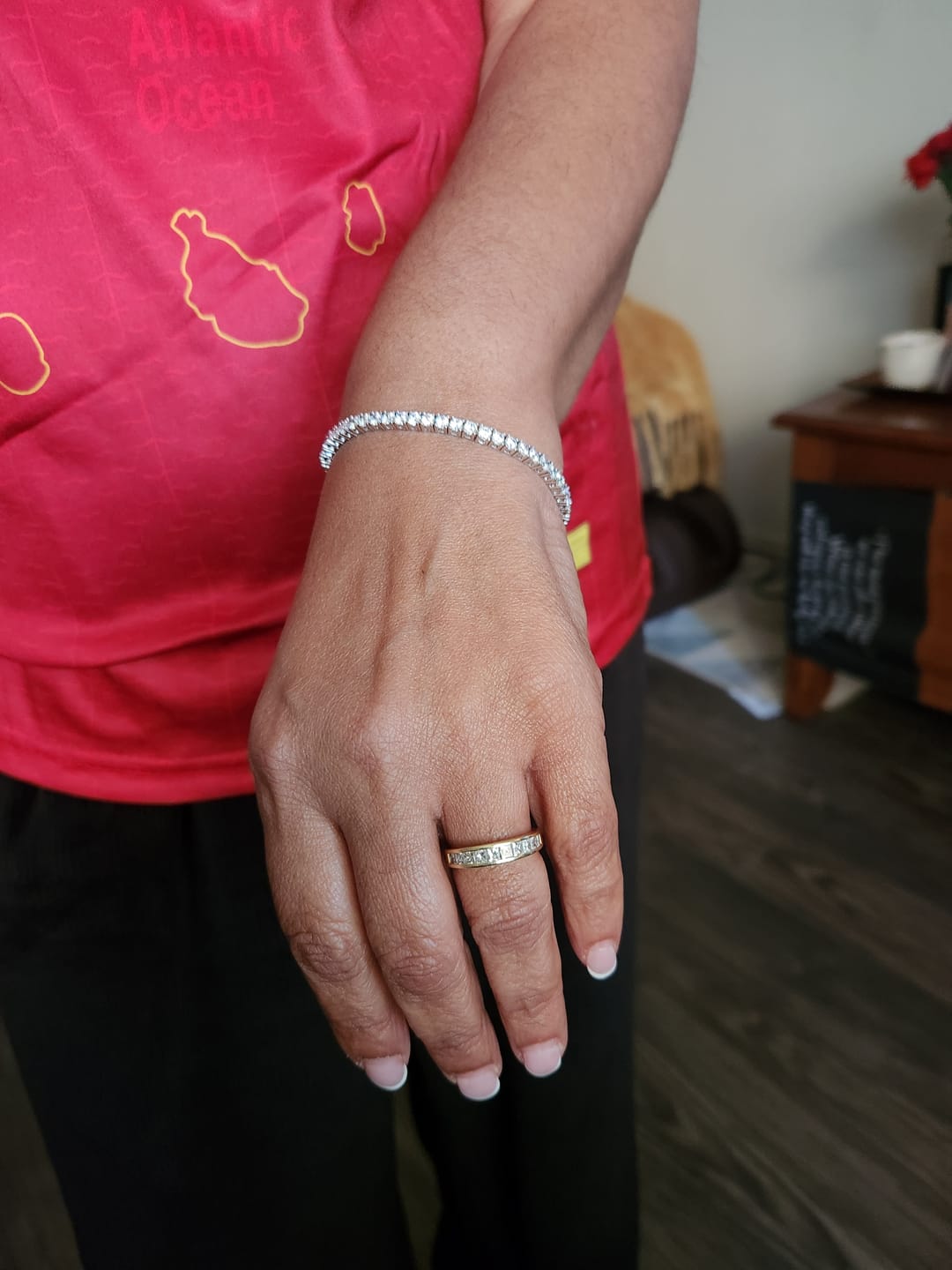 Customer photo review of 3mm Diamond Tennis Bracelet - 14k White Gold