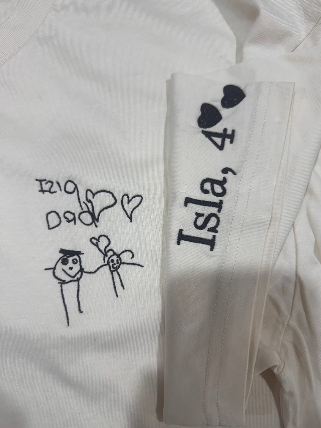 Customer photo review of CUSTOM Men's Kid's Drawing T-shirt