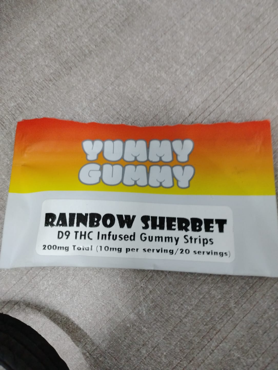 Customer photo review of Yummy Gummy - 200mg Gummy Strip