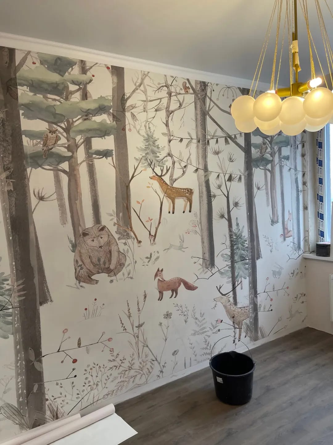 Customer photo review of Frosted Glass Sphere Chandelier, Globe Cluster, 40 or 80 cm