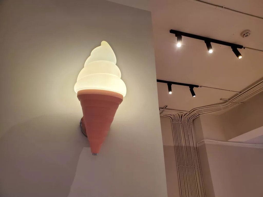 Customer photo review of Iron Wall Light, White Acrylic Shade, Wall Sconce, 43 cm