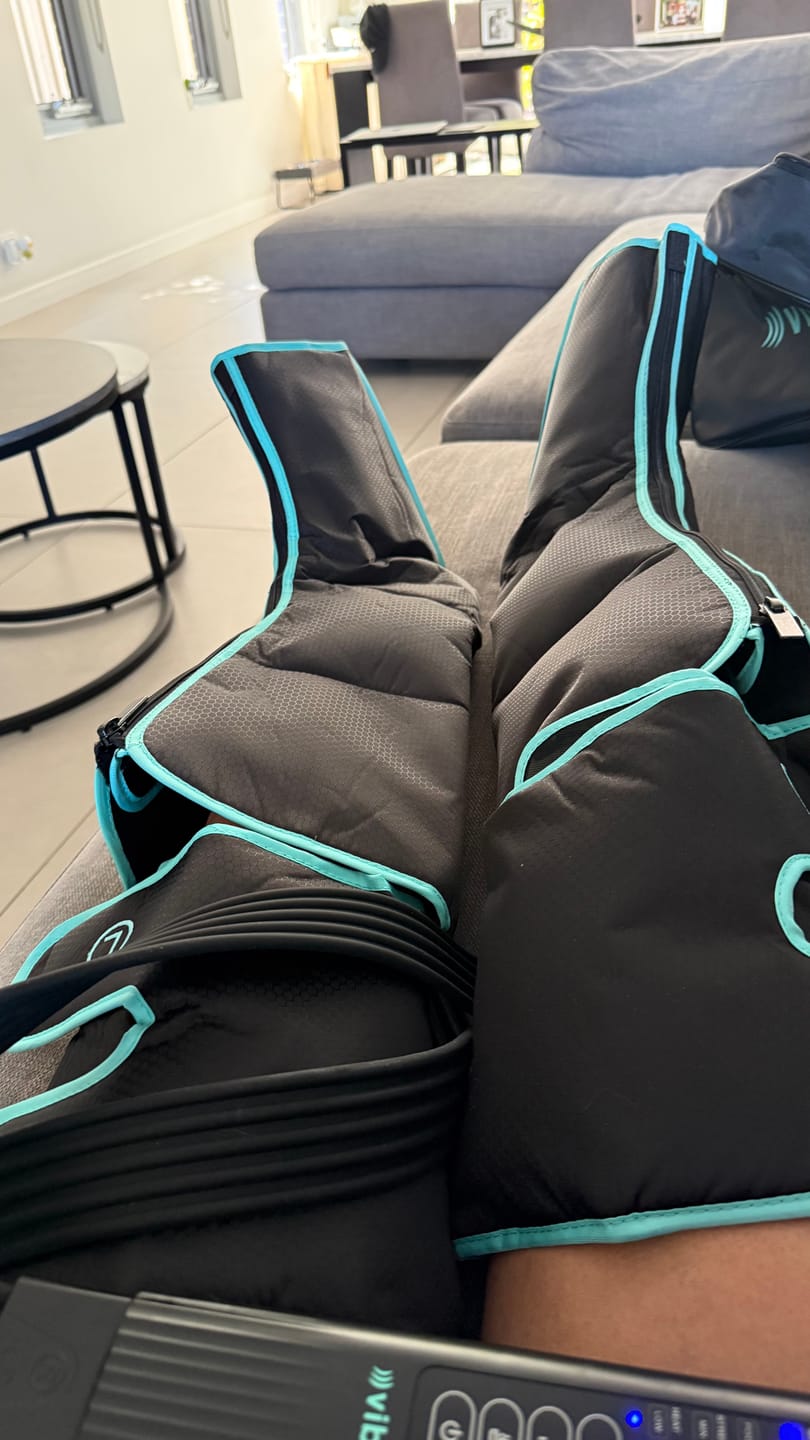 Customer photo review of Vibit FlowBoots - Wireless Heating + Compression Boots