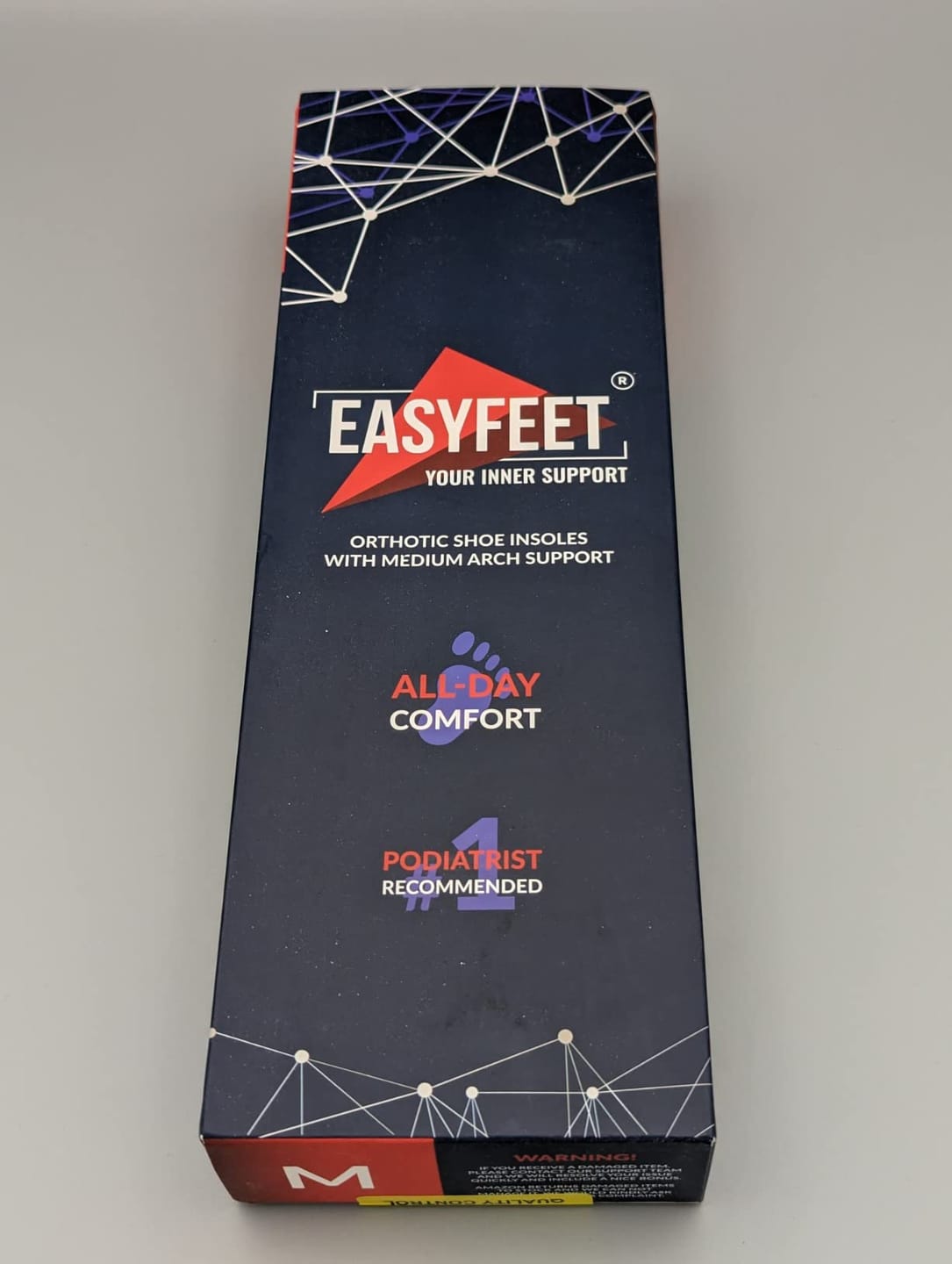 Customer photo review of EASYFEET Blue Model - Narrow Orthotic Insoles for All-Day Comfort (Medium Arch)